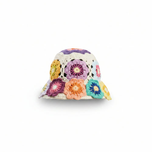 ANYU11-ANNAISS YUCRA-RAINBOW BUCKET HAT CROCHET -S3000