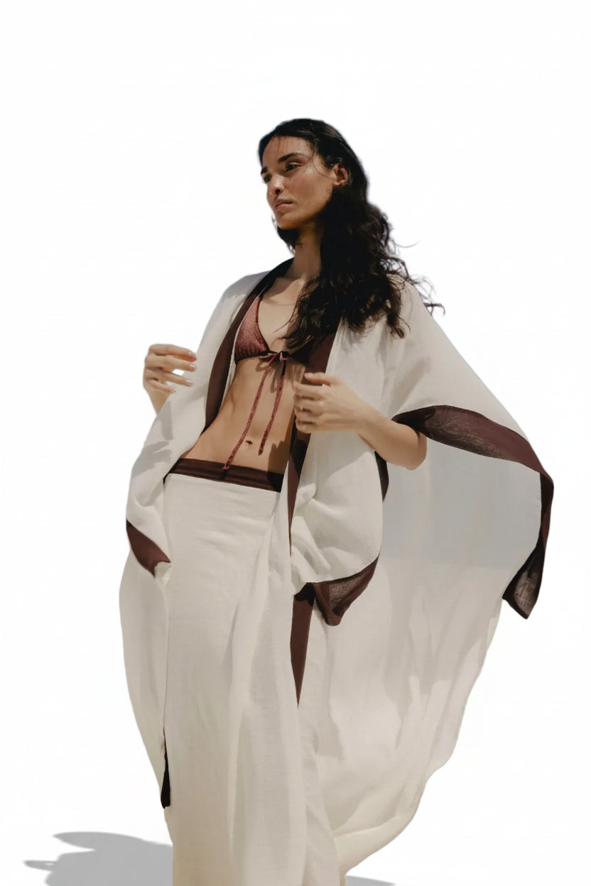 MAJ12-MARY JANE-AMALFI SET - (COVER UP + SKIRT) - 80% COTTON, 20% SILK -S10290