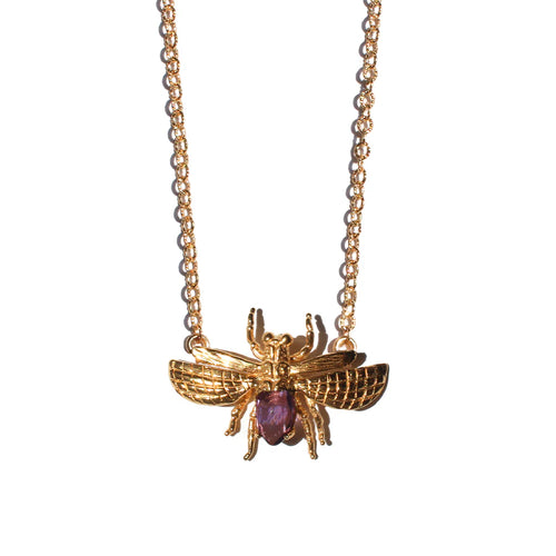 MAN72-MANI MAALAI-COLLAR LIBÉLULA AMATISTA MORADO-S3250