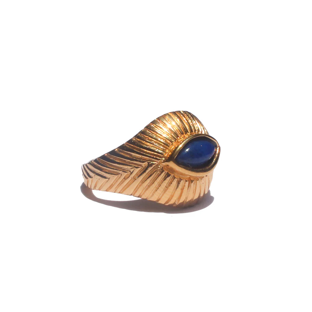 MAN51-MANI MAALAI-ANILLO OCHI LAPISLAZULI AZUL- S1950