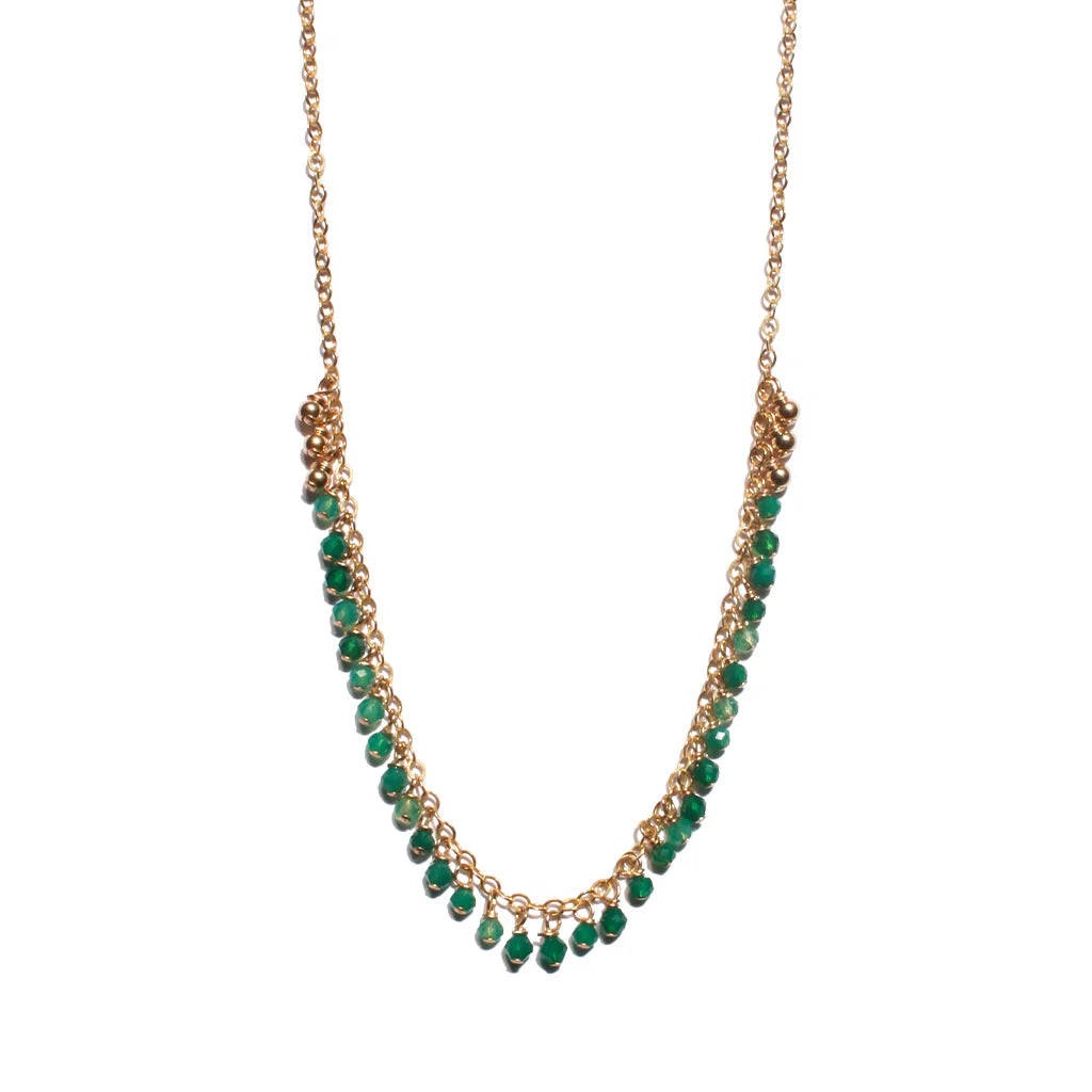 MAN59-MANI MAALAI-COLLAR ROMINA (BOLITAS) TURQUESA SLEEPING BEAUTY- S1850
