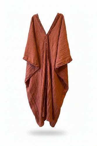 ALER36-ALEJANDRA RAW-KAFTAN CRUDO TRENZA-S4486