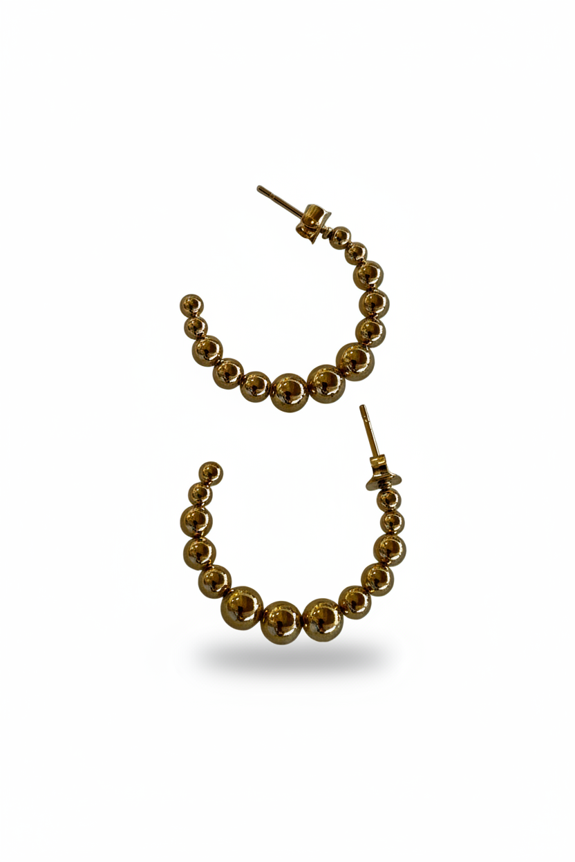 FELN149-FELINA-ARETES STUD LARGOS BOLITAS L-S1500