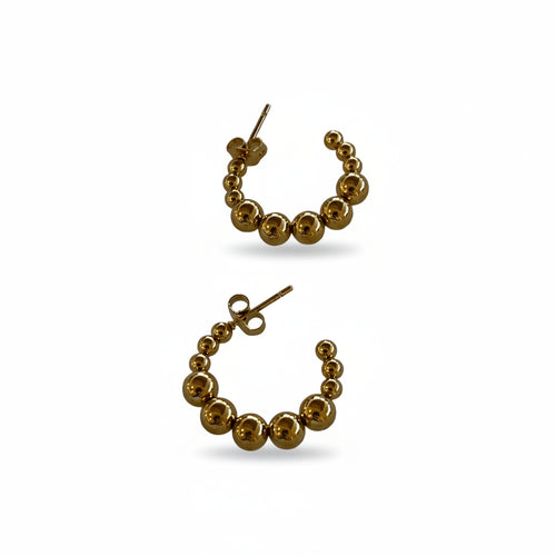 FELN148-FELINA-ARETES STUD LARGOS BOLITAS CH-S1200