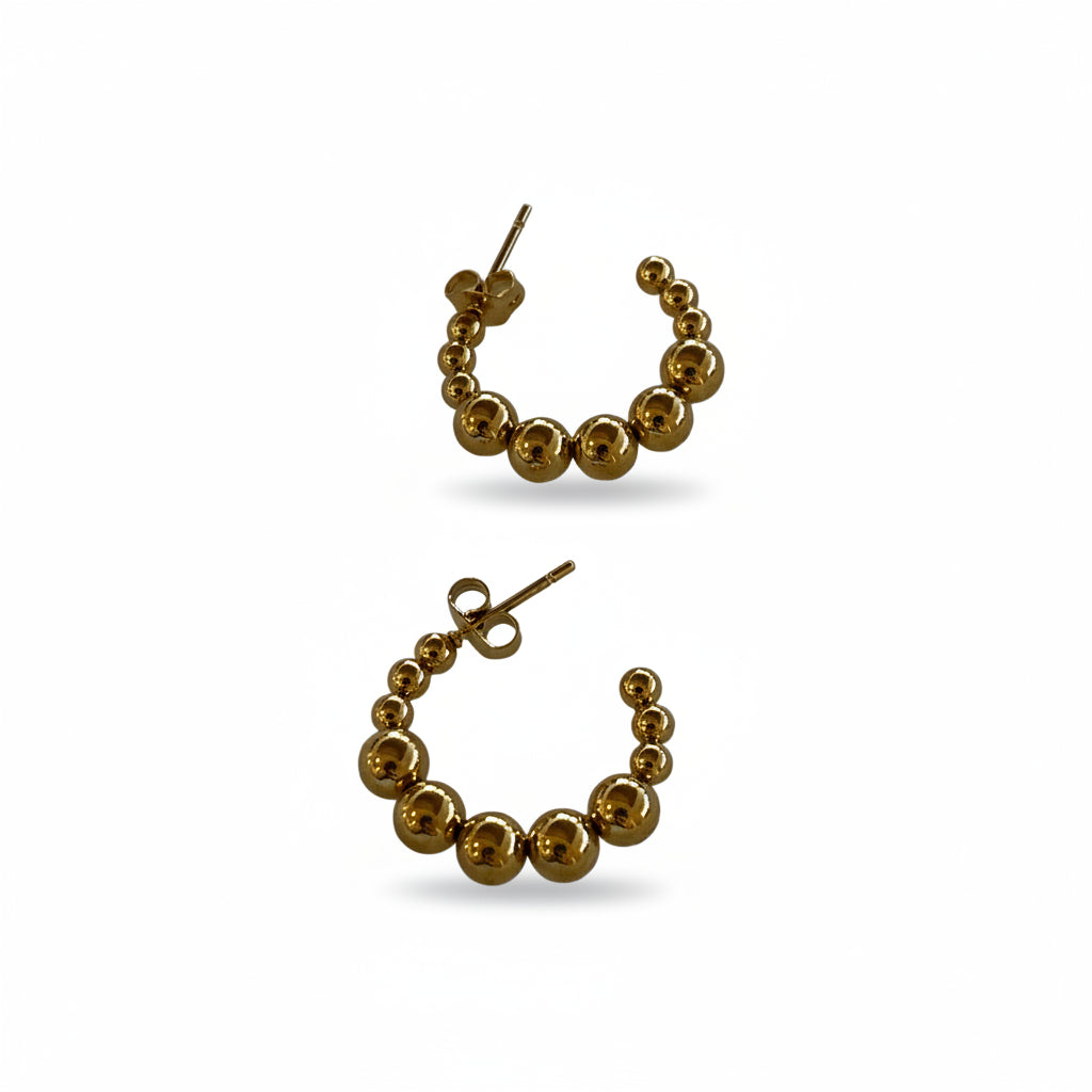 FELN148-FELINA-ARETES STUD LARGOS BOLITAS CH-S1200