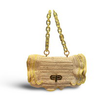 DES84-DESIERTO V-CLUTCH PETALO PAJA  -S4900