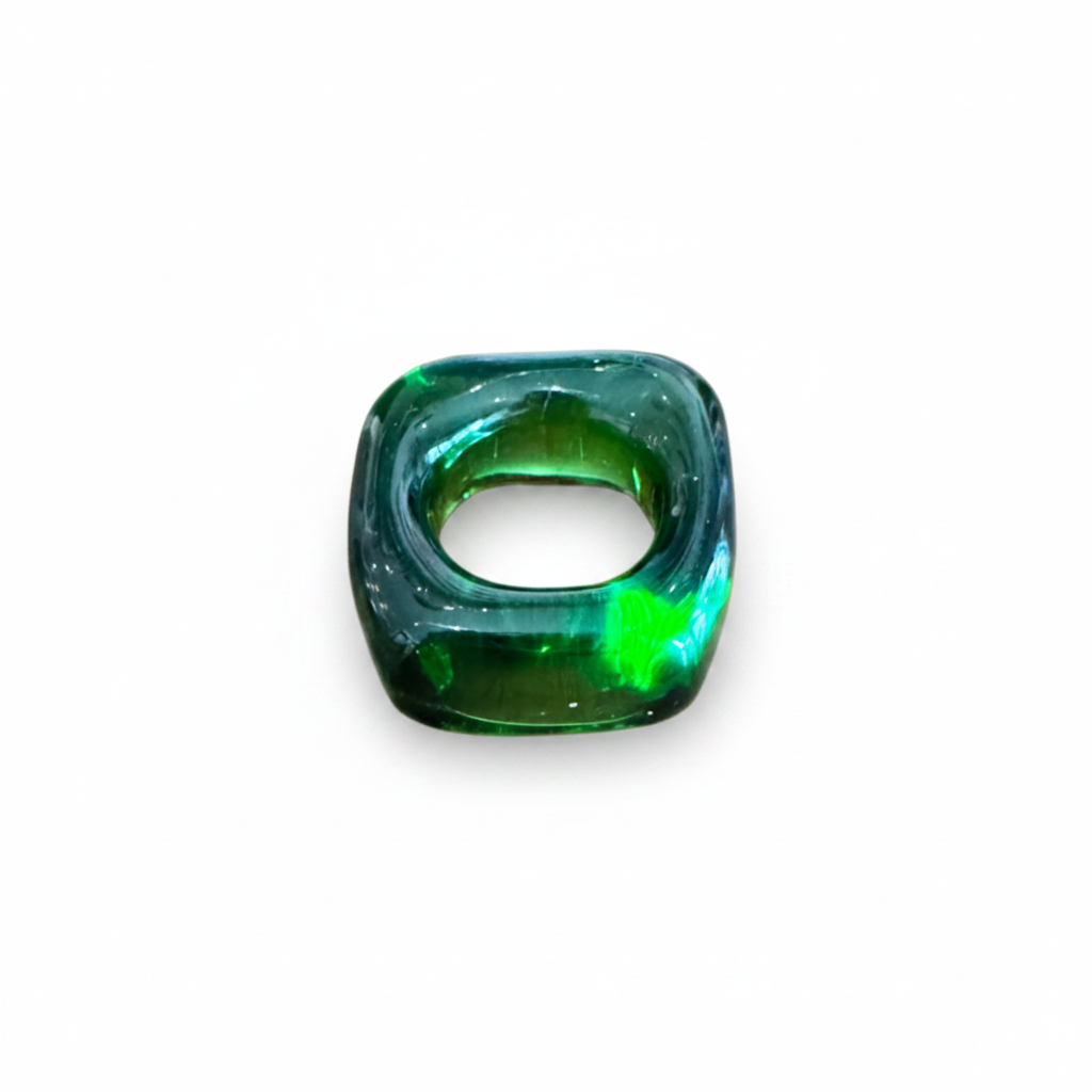 KOOLN20-KOOLIBRI-ANILLO METAMORPHOSIS CUADRADO  VIDRIO CUADRADO-S2100