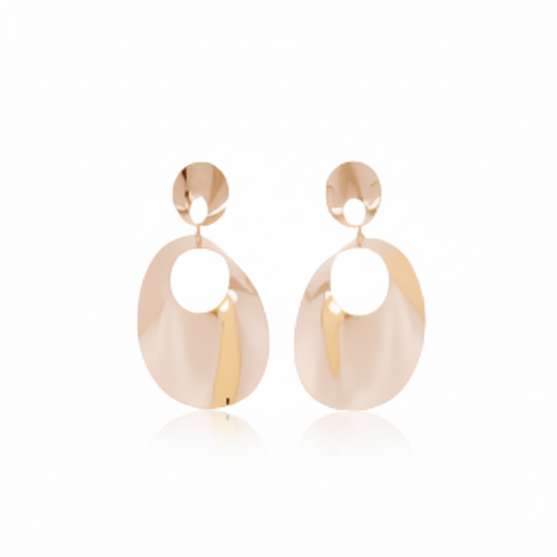FELN89-FELINA- ARETES CÍRCULO DOBLADO DOBLE-S8200