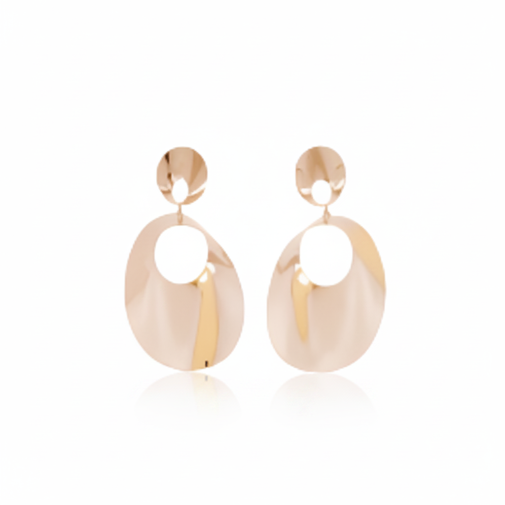 FELN89-FELINA- ARETES CÍRCULO DOBLADO DOBLE-S8200