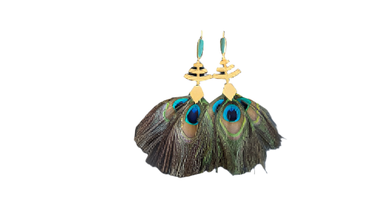 ZAC20-ZACBE-ARETES ABANICO DORADOS-S7000