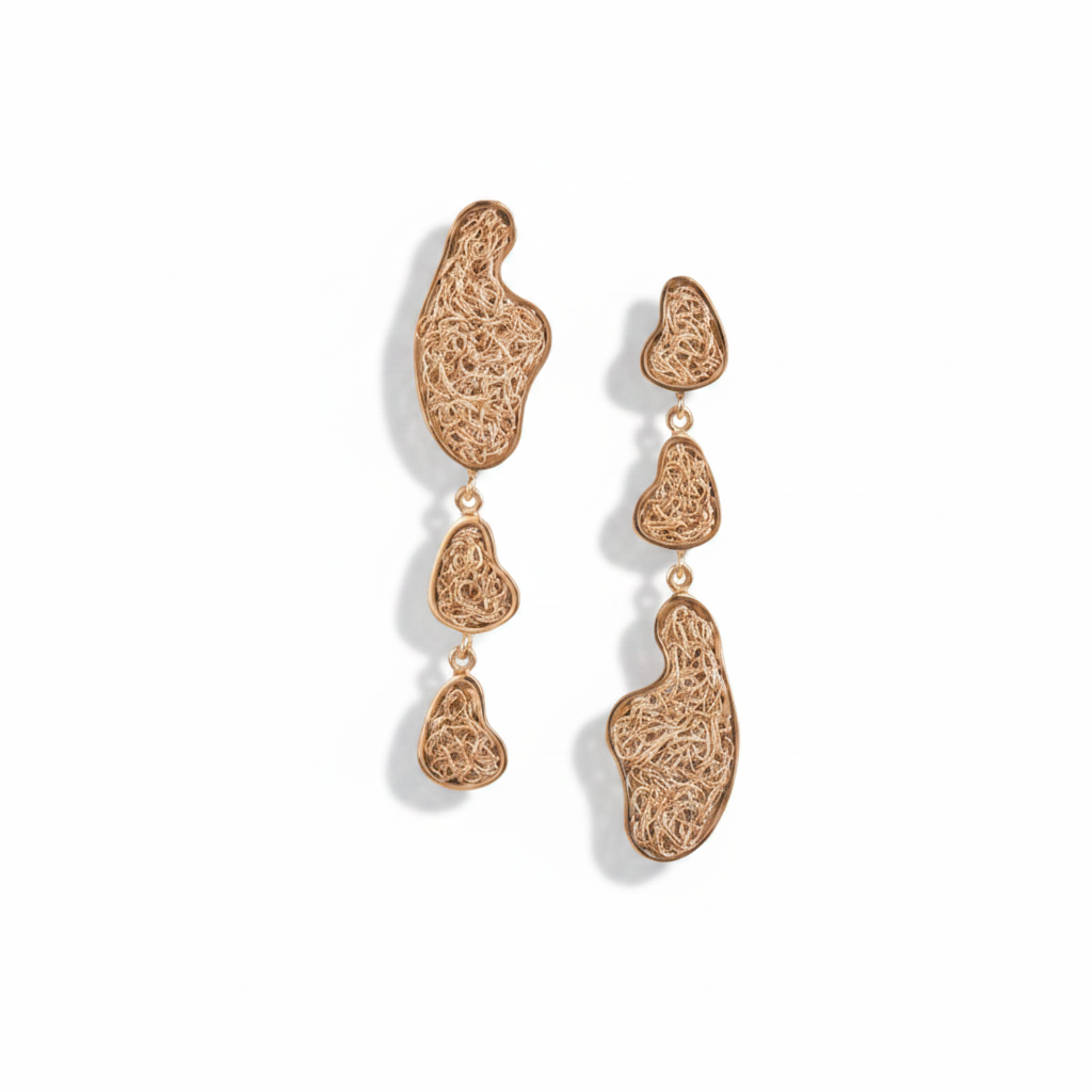 DMLN73-DANIELA MILLAN-ARETES SCULTURE TEJIDOS-S4600