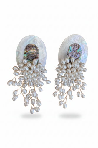 LUP65-LUCIA PIÑA -ARETES DE ABULÓN CON MADRE PERLA -S1508