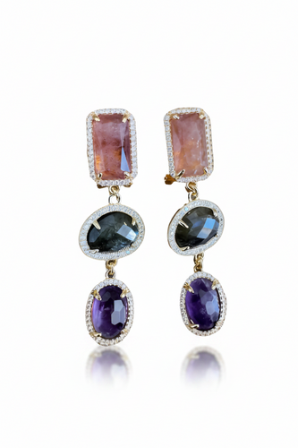 LUP95-LUCIA PIÑA-ARETES DE PIEDRAS NATURALES -S1508