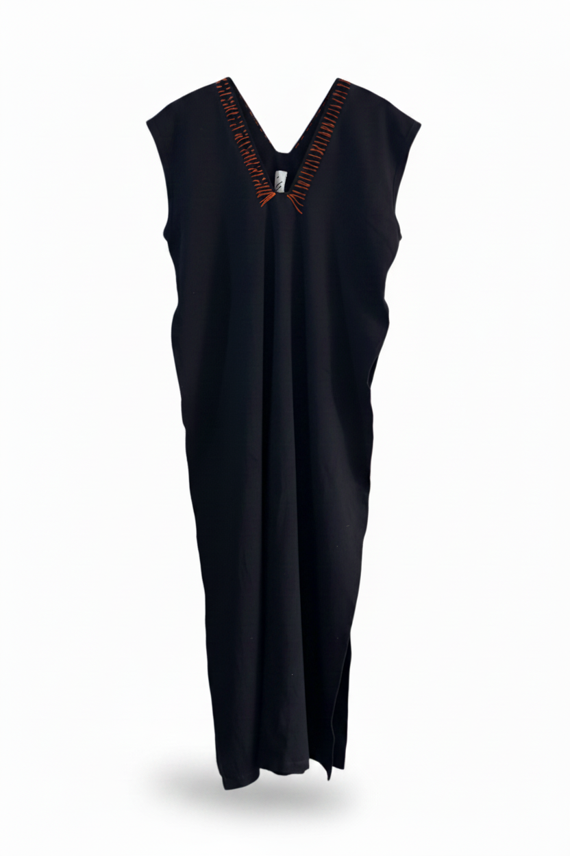 ALER29-ALEJANDRA RAW-BLUSA EASY BORDADO A MANO NEGRO-S3200