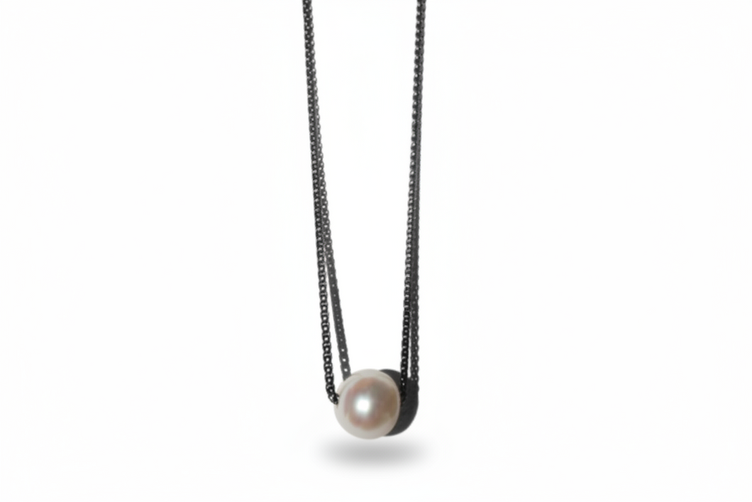 MAN140-MANI MAALAI-PERLA ORIFICIO  CON CADENA ROPE-S1850