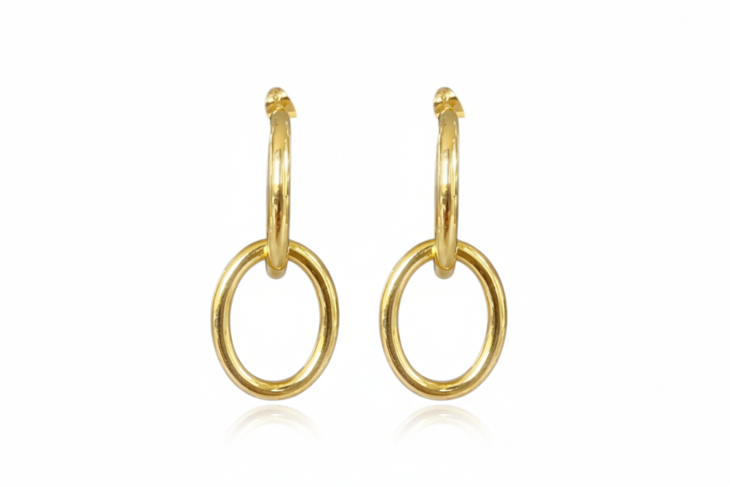 FELN140-FELINA-ARETES ESLABON OVAL DOBLE-S4900
