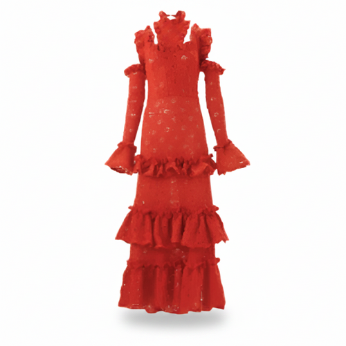 OLM30- VESTIDO CORAL TEJIDO- S4500