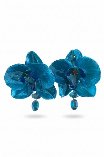 LUP120-LUCIA PIÑA-ARETES DE ORQUIDEAS EN RESINA-S1624