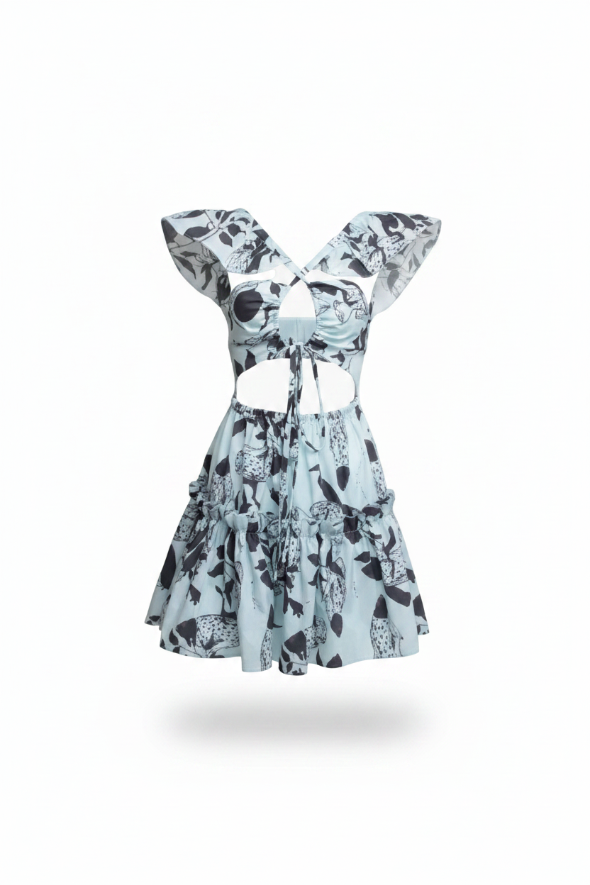 OLM43-OLMOS Y FLORES- MINI VESTIDO PECES- S3400