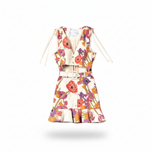 OLM45-OLMOS Y FLORES- MINI VESTIDO ROMANTICO- S4200