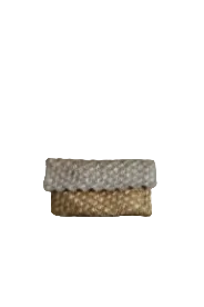 VERN39-VERDI-CLUTCH SEASHELL / SILVER & GOLD	-S14600