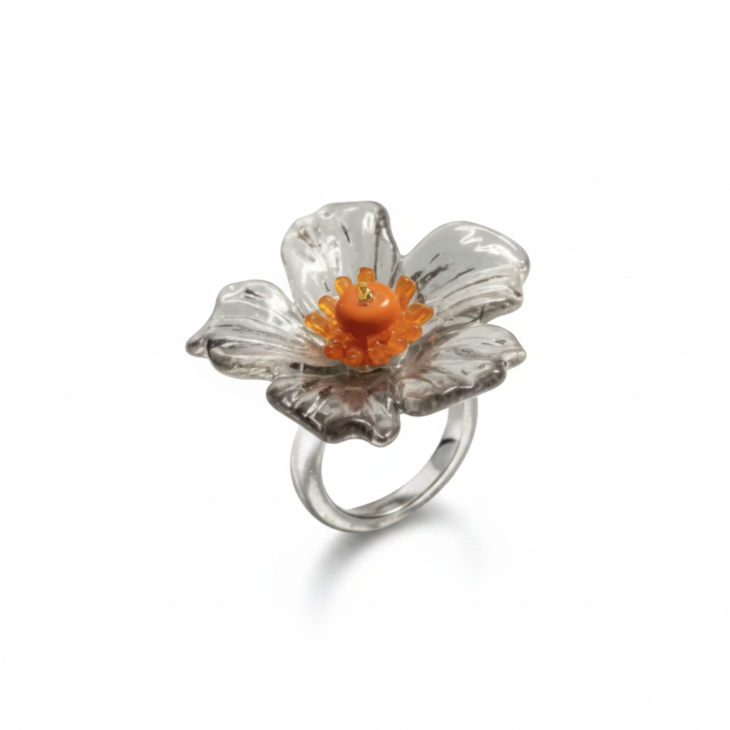 DES122-DESIERTO-ANILLO FLOR PLEXIGLASS-S1248