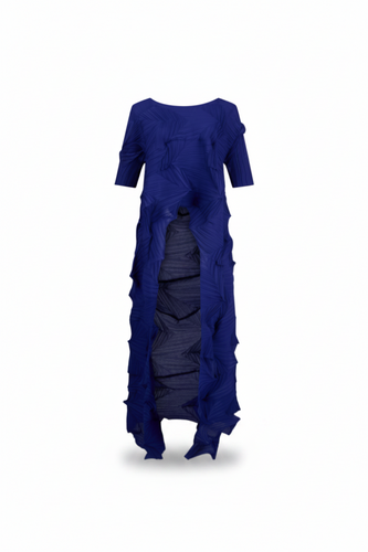 NICO05-NICOLETTA-CASCADA ORIGAMI TEXTURED  CAPE BLOUSE- FDR-CB002-S4500
