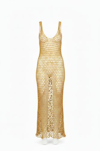 DMAR01-DIOSA MAR-VESTIDO SIRENA MOSTAZA-F2000