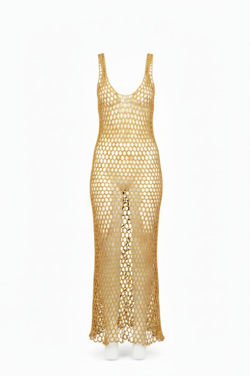 DMAR01-DIOSA MAR-VESTIDO SIRENA MOSTAZA-F2000