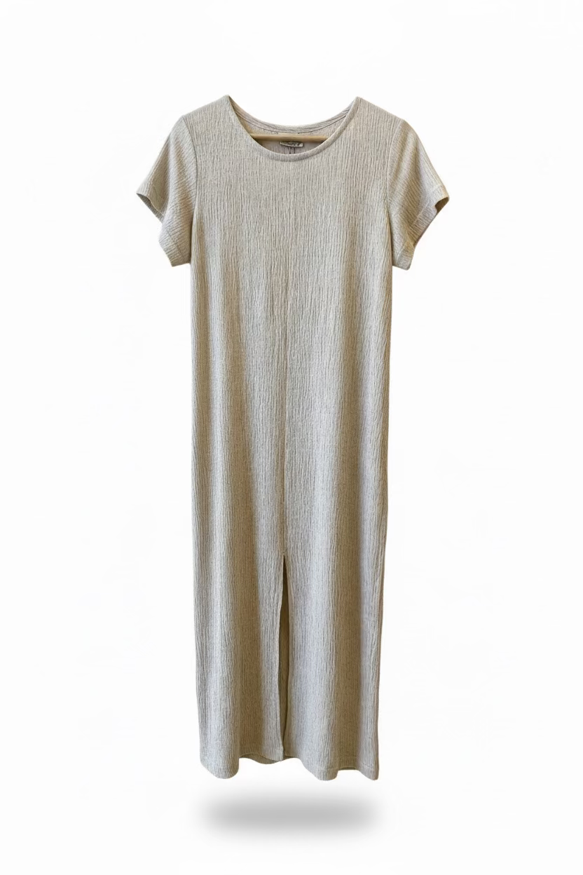 PAUR47-PAU ROMAN-VESTIDO LEÑA BEIGE-S1780