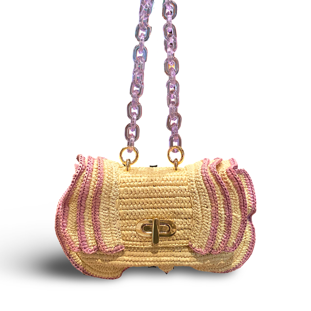 DES72-DESIERTO V-CLUTCH PETALO PAJA-S4900