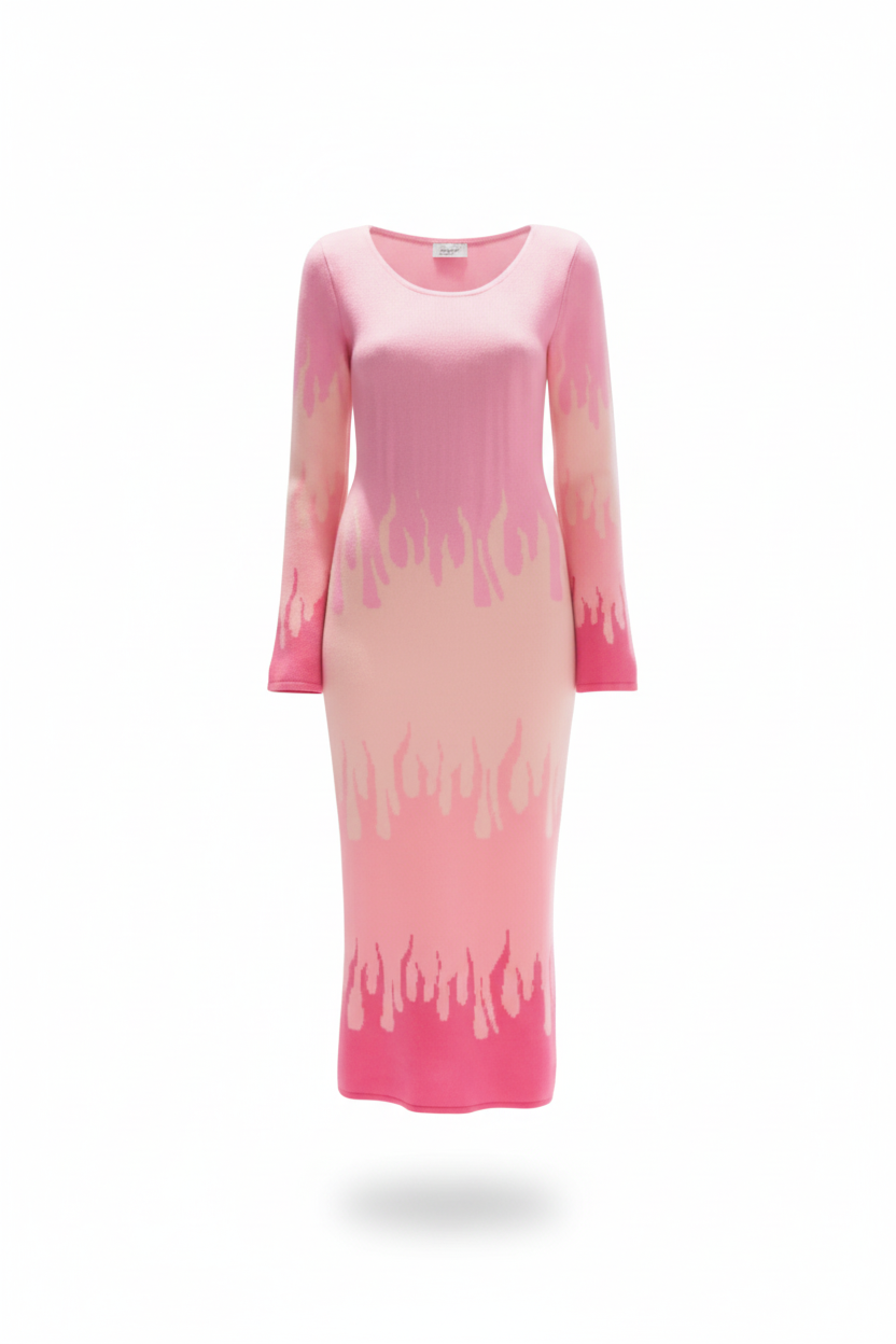 ANYU08-ANNAISS YUCRA-PINK FLAME DRESS-S5000