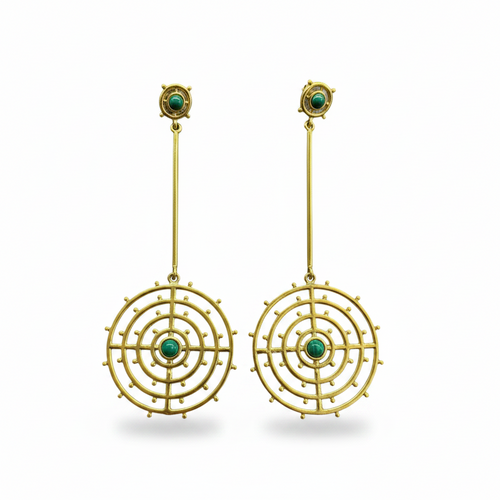 DMLN08-DANIELA MILLAN-ARETES SPIDERWEB VERDE (ARRE05)-50S2630
