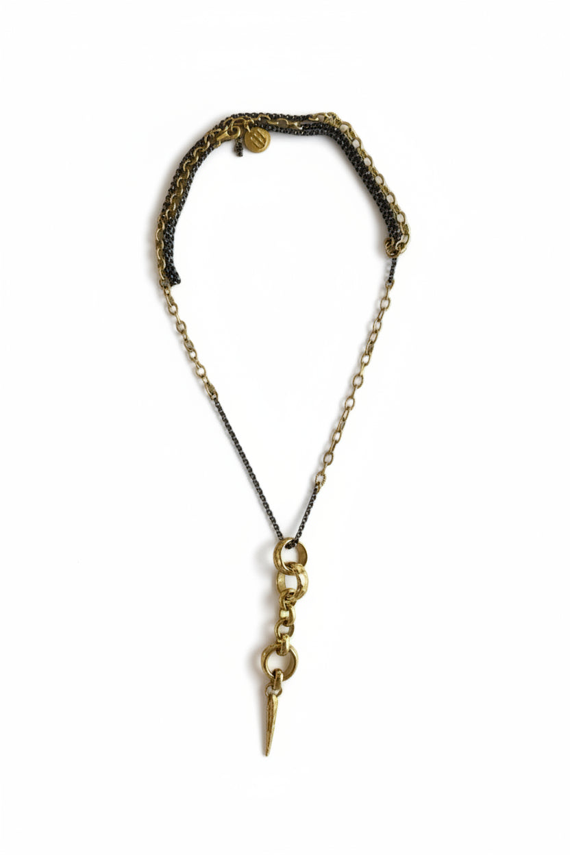 MAN113-MANI MAALAI-COLLAR DAGA Y AROS CADENA COMBINADA-S2800