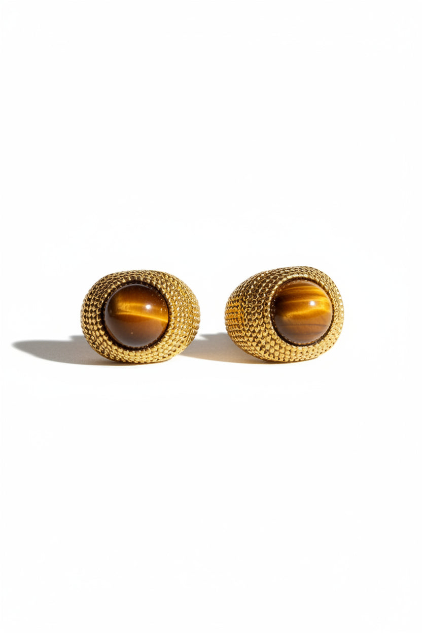 NAMM80-NAMMOS-ARETES DORADOR CON PIEDRA AZUL BOUCHERON-S608