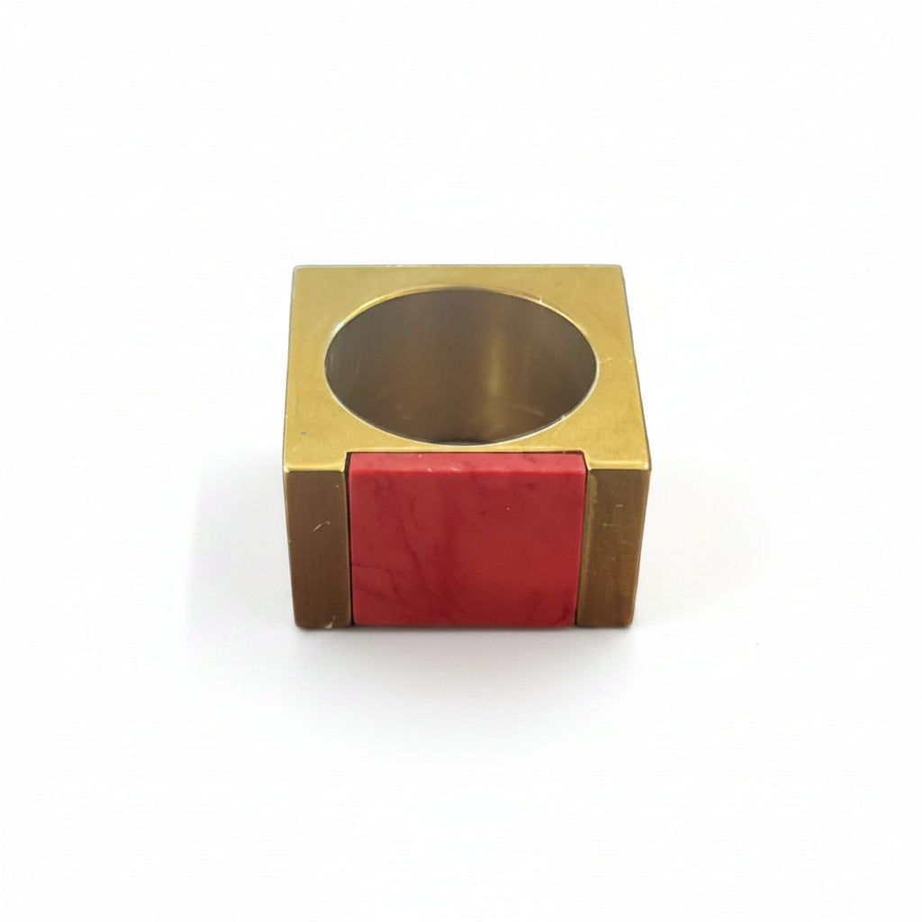 FELN147-FELINA-ANILLO CUADRADO CON PIEDRA-S5900