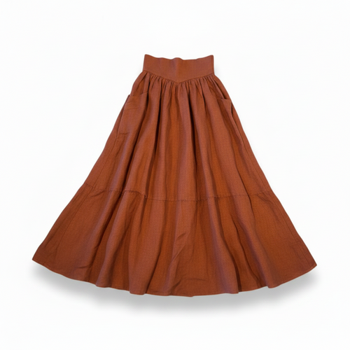 CLAN43-CLAUDE-AMBER SKIRT LINEN -S5565