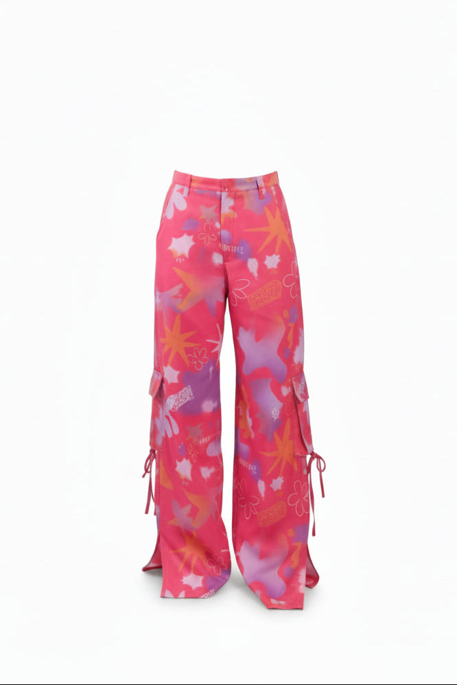 ANYU19-ANNAISS YUCRA-GRAFFITI CARGO PANTS- S3500