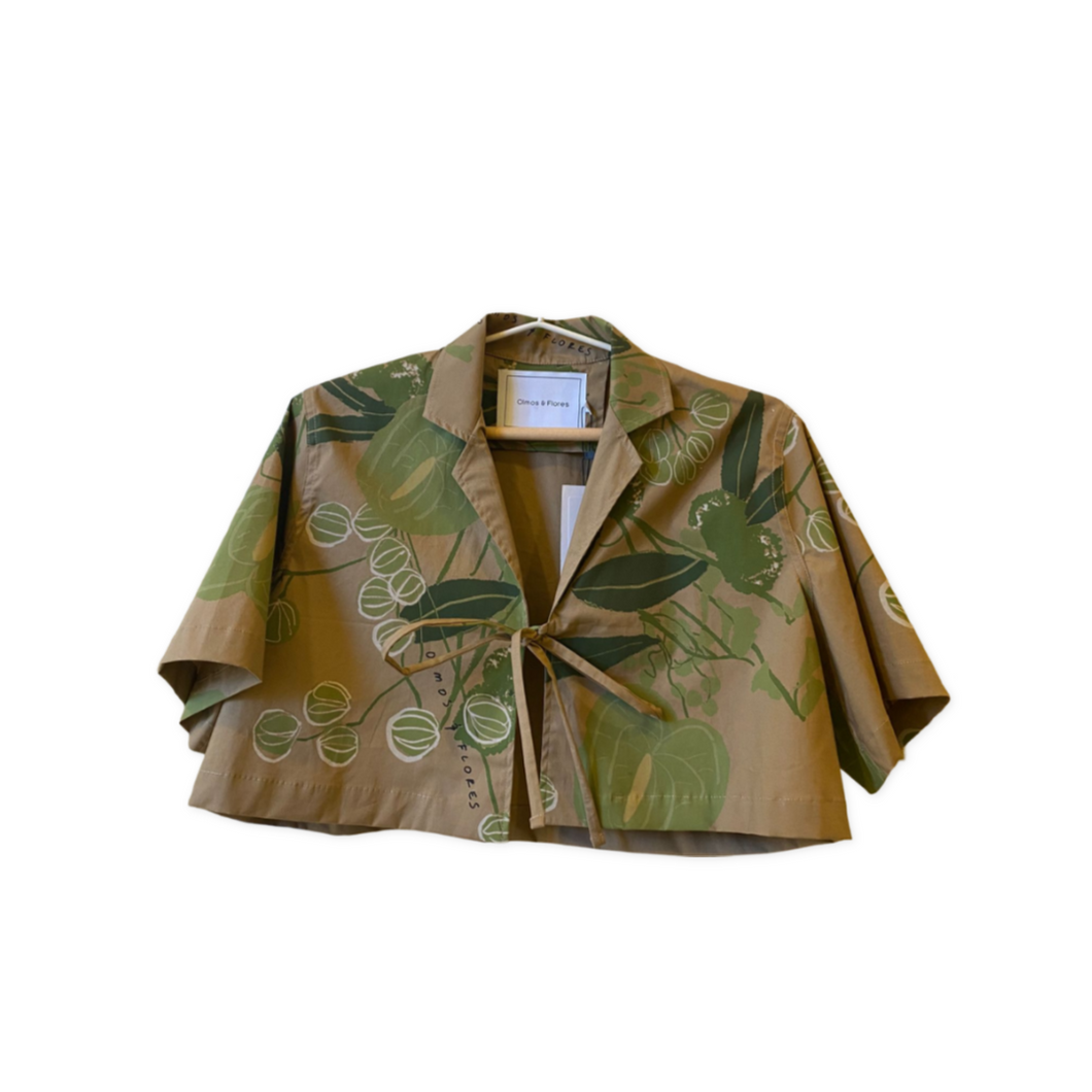 OLM23- OLMOS Y FLORES- CROP TOP KHAKI ANTURIOS- S2300