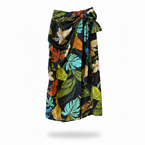 OLM24- OLMOS Y FLORES- FALDA PAREO HOJAS- S3100