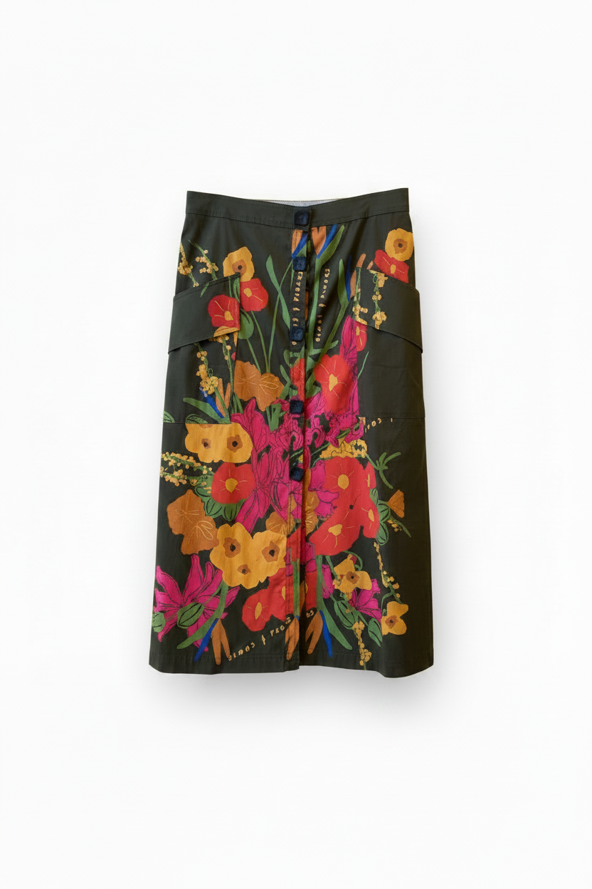 OLM19- OLMOS Y FLORES- FALDA JARDINERA-S5850