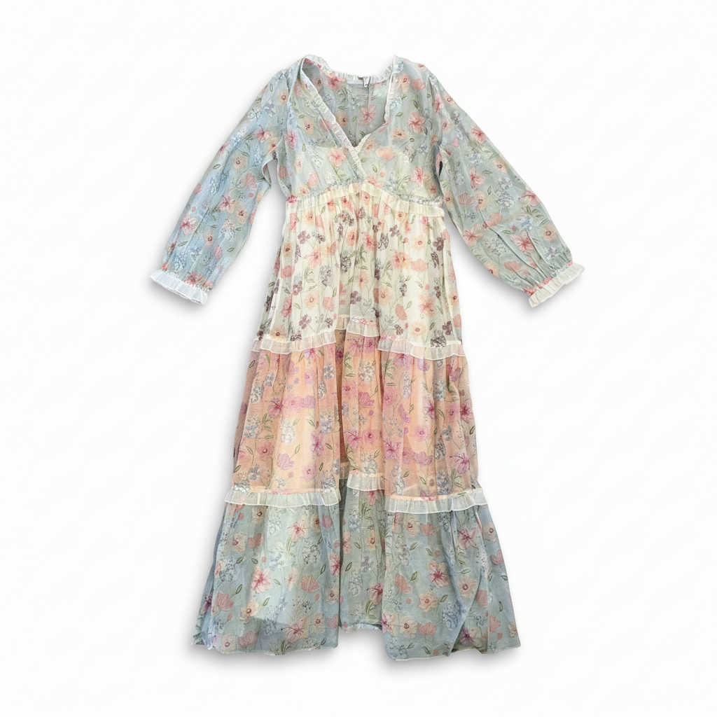 OLE03-OLEO-U29MAXI PATCHWORK AQUA ROSA BCO FLORES-S8900