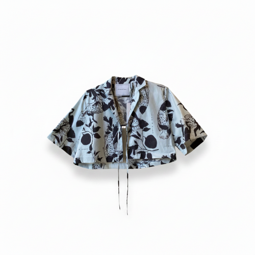OLM02- OLMOS Y FLORES- CROP TOP PECES AZUL