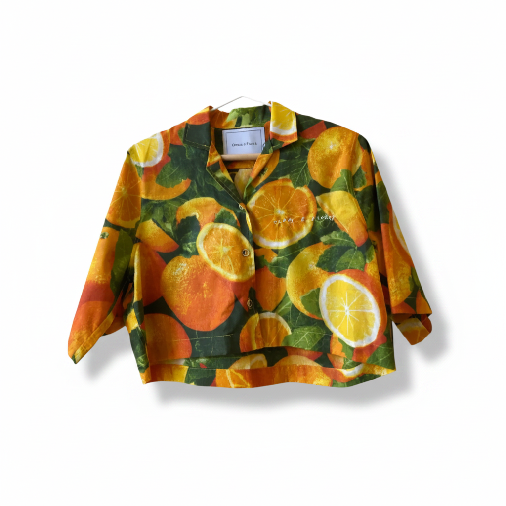 OLM05- OLMOS Y FLORES- CROP NARANJAS BORDADO