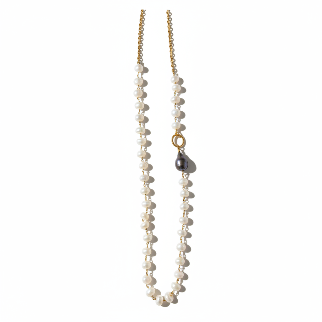 MAN55-MANI MAALAI-PERLA RONDELA BLANCA Y GRIS- S2950