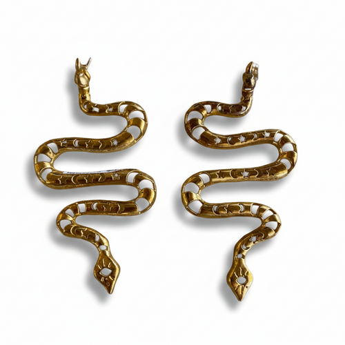 MAN35-MANI MAALAI-ARETES SERPIENTE CÓSMICA- S4390