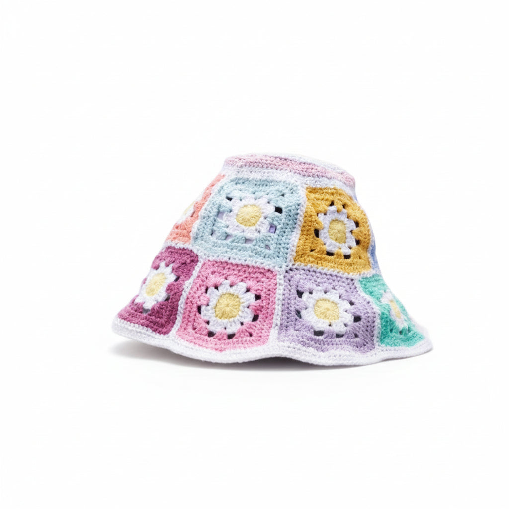 ANYU11-ANNAISS YUCRA-RAINBOW BUCKET HAT CROCHET -S3000