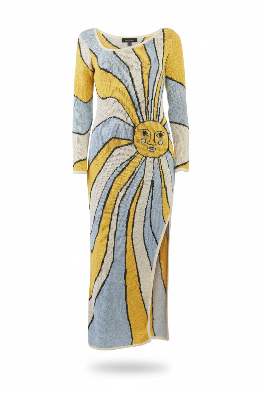 ANYU09-ANNAISS YUCRA-SUNNY MAXI DRESS LONG SLEEVE-S5300