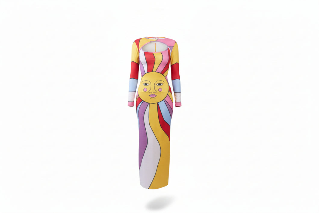 ANYU18-ANNAISS YUCRA-SUNNY MULTI DRESS W/BOLERO - S6800